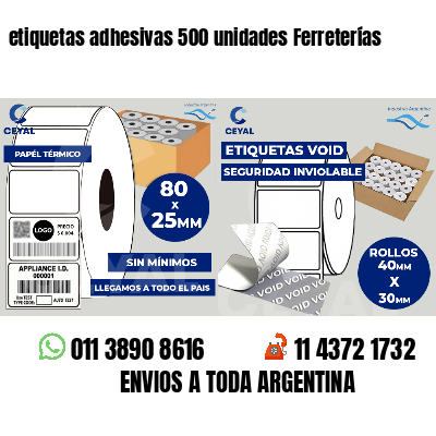 etiquetas adhesivas 500 unidades Ferreterías