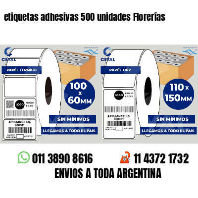 etiquetas adhesivas 500 unidades Florerías