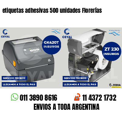etiquetas adhesivas 500 unidades Florerías