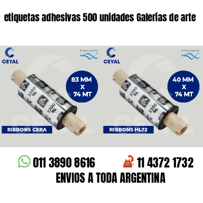 etiquetas adhesivas 500 unidades Galerías de arte