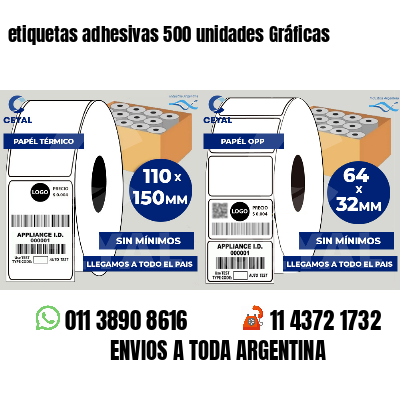 etiquetas adhesivas 500 unidades Gráficas