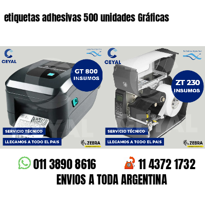 etiquetas adhesivas 500 unidades Gráficas