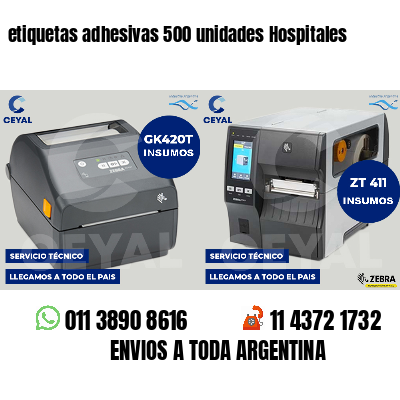 etiquetas adhesivas 500 unidades Hospitales
