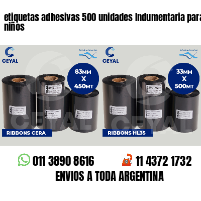 etiquetas adhesivas 500 unidades Indumentaria para niños