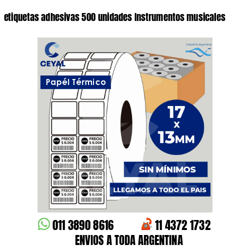 etiquetas adhesivas 500 unidades Instrumentos musicales