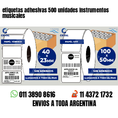 etiquetas adhesivas 500 unidades Instrumentos musicales