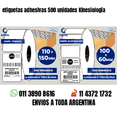 etiquetas adhesivas 500 unidades Kinesiología