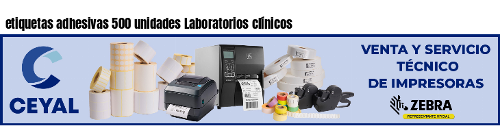 etiquetas adhesivas 500 unidades Laboratorios clínicos