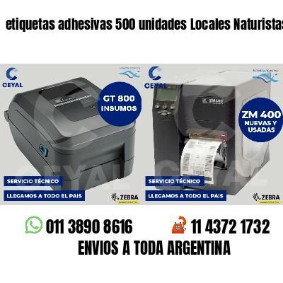 etiquetas adhesivas 500 unidades Locales Naturistas