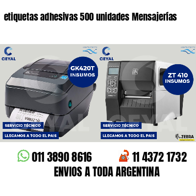 etiquetas adhesivas 500 unidades Mensajerías