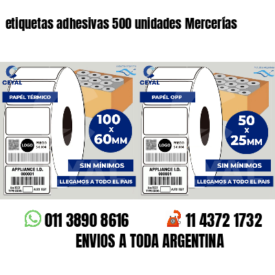 etiquetas adhesivas 500 unidades Mercerías