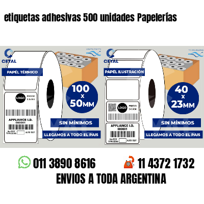 etiquetas adhesivas 500 unidades Papelerías