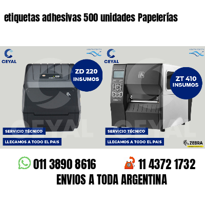 etiquetas adhesivas 500 unidades Papelerías
