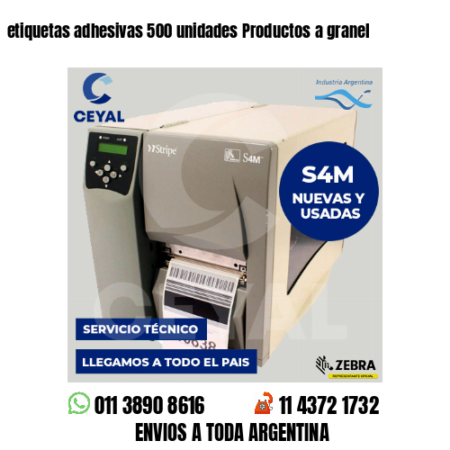 etiquetas adhesivas 500 unidades Productos a granel