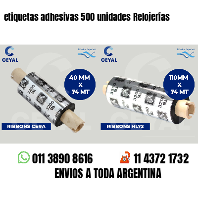 etiquetas adhesivas 500 unidades Relojerías