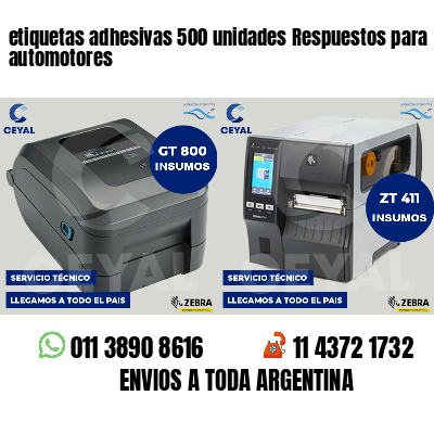 etiquetas adhesivas 500 unidades Respuestos para automotores