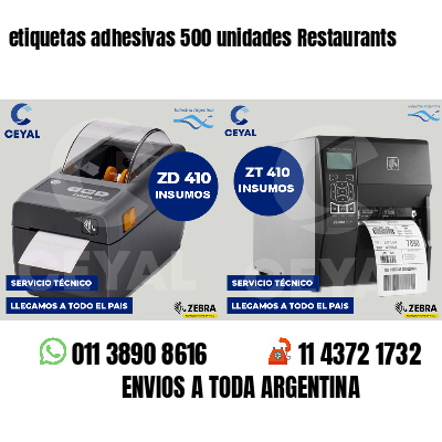 etiquetas adhesivas 500 unidades Restaurants