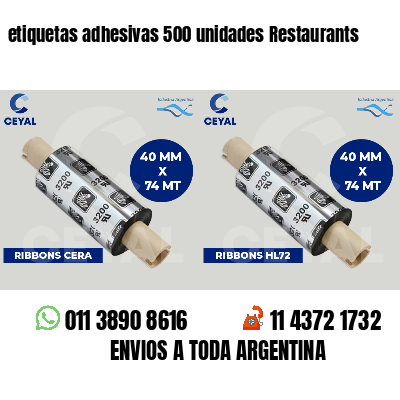 etiquetas adhesivas 500 unidades Restaurants