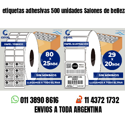 etiquetas adhesivas 500 unidades Salones de belleza