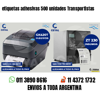 etiquetas adhesivas 500 unidades Transportistas