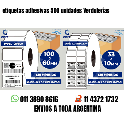 etiquetas adhesivas 500 unidades Verdulerías