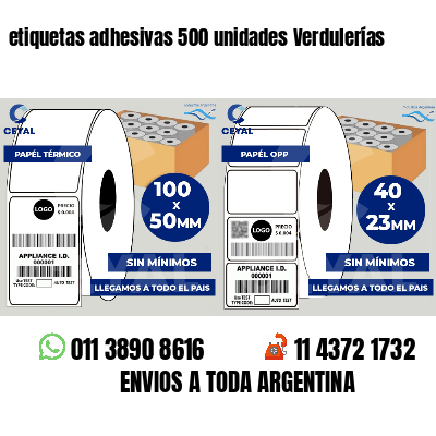etiquetas adhesivas 500 unidades Verdulerías
