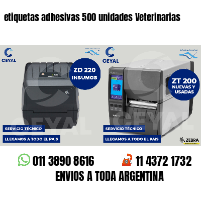 etiquetas adhesivas 500 unidades Veterinarias