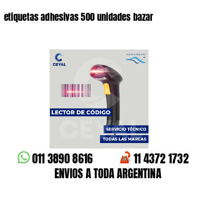 etiquetas adhesivas 500 unidades bazar