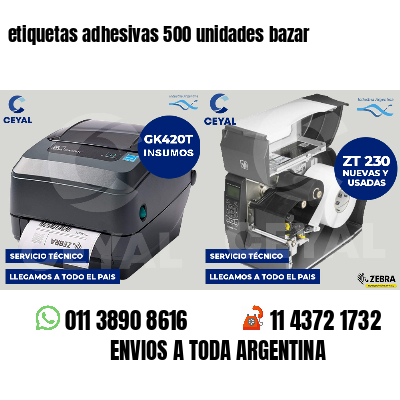 etiquetas adhesivas 500 unidades bazar
