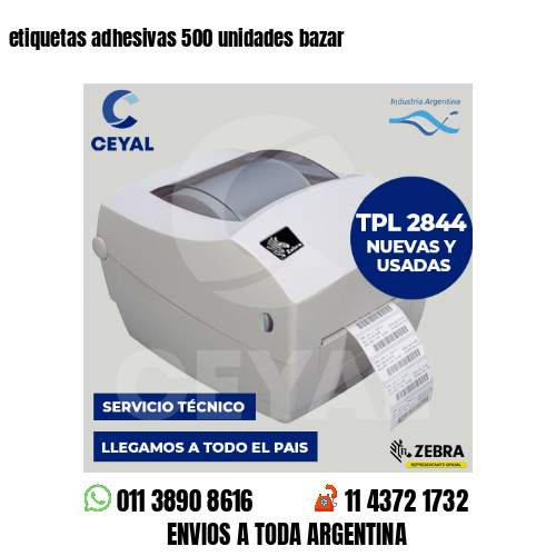 etiquetas adhesivas 500 unidades bazar