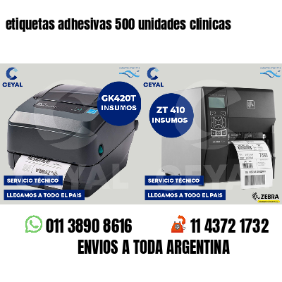 etiquetas adhesivas 500 unidades clinicas
