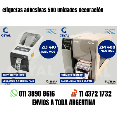 etiquetas adhesivas 500 unidades decoración