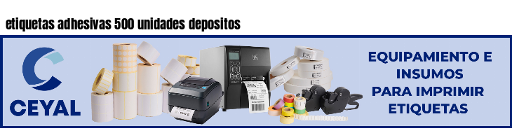 etiquetas adhesivas 500 unidades depositos
