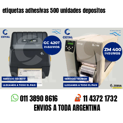 etiquetas adhesivas 500 unidades depositos