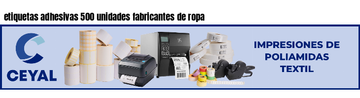 etiquetas adhesivas 500 unidades fabricantes de ropa