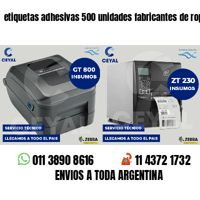 etiquetas adhesivas 500 unidades fabricantes de ropa
