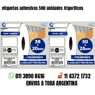 etiquetas adhesivas 500 unidades frigorificos