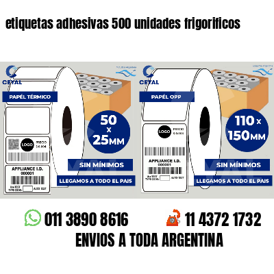 etiquetas adhesivas 500 unidades frigorificos