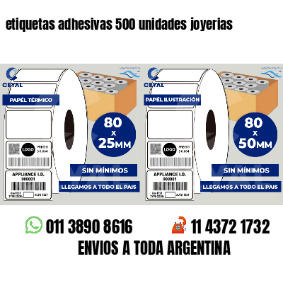 etiquetas adhesivas 500 unidades joyerias