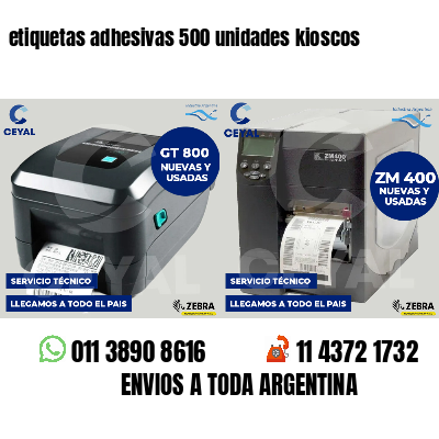etiquetas adhesivas 500 unidades kioscos