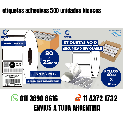 etiquetas adhesivas 500 unidades kioscos