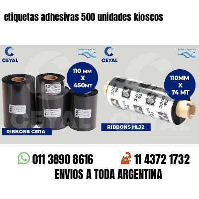 etiquetas adhesivas 500 unidades kioscos
