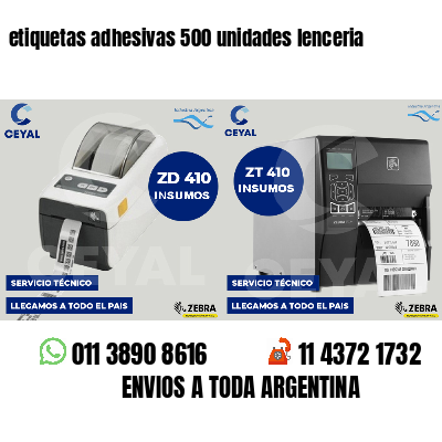 etiquetas adhesivas 500 unidades lenceria