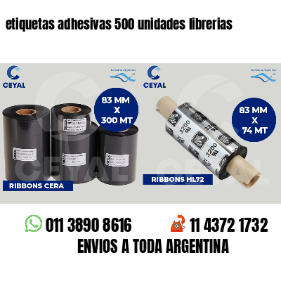 etiquetas adhesivas 500 unidades librerias