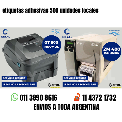 etiquetas adhesivas 500 unidades locales