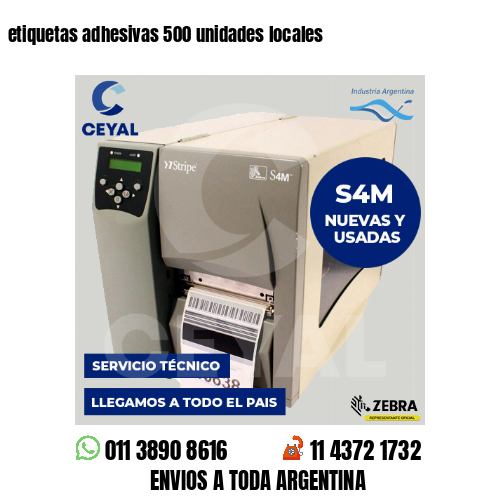 etiquetas adhesivas 500 unidades locales