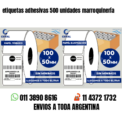 etiquetas adhesivas 500 unidades marroquinería