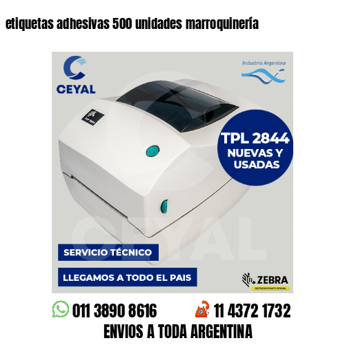 etiquetas adhesivas 500 unidades marroquinería