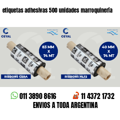 etiquetas adhesivas 500 unidades marroquinería