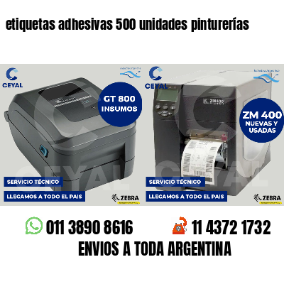 etiquetas adhesivas 500 unidades pinturerías